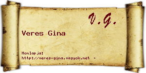 Veres Gina névjegykártya